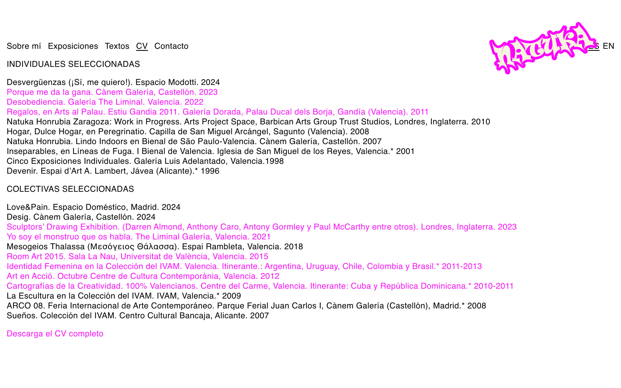 Website screenshot